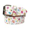 Afbeelding van Bullet69 | Witte riem 38mm met bloemen print