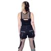 Afbeelding van Heartless | Gothic punky hotpants Titania met ringetjes, ritsen en bondage banden