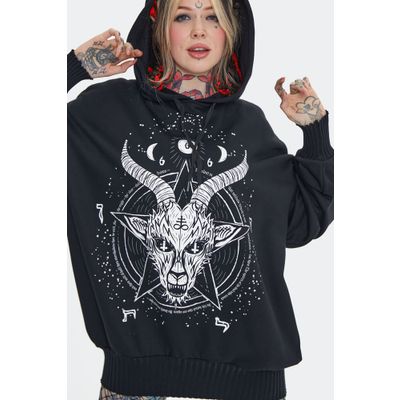 Foto van Jawbreaker | Hoody Baphomet print met occulte print