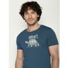 Afbeelding van Green Bomb | T-shirt Turtle Walk, blauw pine bio katoen