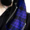 Afbeelding van Cup Cake Cult | Punk muts Bonnie met paarse tartan konijnen oren en ketting