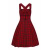 Afbeelding van Hell Bunny | Pinafore jurk Irvine van rode tartan 