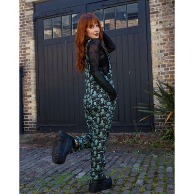 Foto van Run & Fly | Tuinbroek Green Seas met Octopus en kreeft, van stretch denim