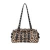 Afbeelding van Banned | Rock 'n Roll luipaard handtas, ringen eyelets en ritssluiting