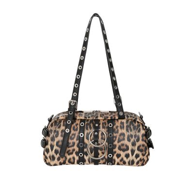 Foto van Banned | Rock 'n Roll luipaard handtas, ringen eyelets en ritssluiting