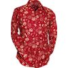 Afbeelding van Chenaski | Retro overhemd, flowers red creme