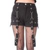 Afbeelding van Heartless | Goth korte broek Sable, met zakken, studs en banden