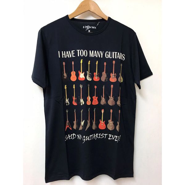 S-Ponder | Heren T-shirt Guitar House, navy blue