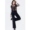 Afbeelding van Jawbreaker | Top met Skull Flower print en haakjes met oogjes sluiting