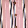Afbeelding van Chenaski | Overhemd korte mouw, Stripes, creme lila zwart blauw