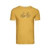 Afbeelding van Green Bomb | T-shirt Bike uptown, oker geel bio katoen