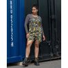 Afbeelding van Rebel Romance | Korte tuinbroek Jurassic Jumble met plant en dinoskull-print