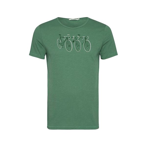 Green Bomb | T-shirt Bike watercolour, groen bio katoen