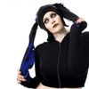 Afbeelding van Cup Cake Cult | Punk muts Bonnie met paarse tartan konijnen oren en ketting
