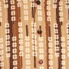 Afbeelding van Chenaski | overhemd Seventies Shamrock bruin, lichtbruin met klaverblaadjes