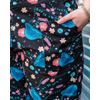 Afbeelding van Rebel Romance | Tuinbroek met roze bloemen en blauwe kwallen-print