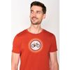 Afbeelding van Green Bomb | T-shirt Bike target, steen rood bio katoen