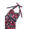 Afbeelding van Dolly and Dotty | Daisy Pink Floral vintage halterswing jurk met roze bloemen print