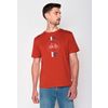 Afbeelding van Green Bomb | T-shirt Bike highway, steen rood bio katoen