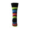 Afbeelding van Macahel | Heren, Enkelsokken zwart met New dark regenboog met zwarte boord