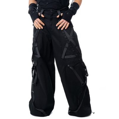 Foto van Chemical Black | Goth-broek Alaric, met gespen en banden en zwarte oogjes