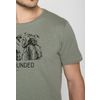 Afbeelding van Green Bomb | T-shirt animal stay grounded, groen bio katoen