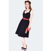 Afbeelding van Voodoo Vixen | Jaren 50 jurk Queen Heart, zwart met rode