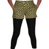 Afbeelding van Chenaski | 70's hotpants met steekzakken, pistache met navy, Flowers