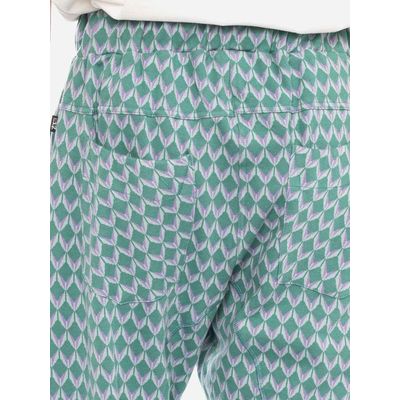 Foto van ATO Berlin | Sport relax broek Fips, met groen lila retro patroon