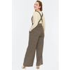 Afbeelding van Voodoo Vixen | Bruine Houndstooth pantalon met hoge taille en afneembare bretels