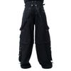 Afbeelding van Poizen Industries | Gothic broek Lucien zwart met straps, zakken en ringetjes