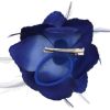 Afbeelding van Zacharia | Blauwe roos met glitter en veertjes op haarclip, broche en elastiek