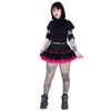 Afbeelding van Poizen Industries | Gothic lolita mini tutu Sofra, zwart met roze ruches