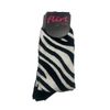 Afbeelding van Flirt | Sokken met zwart witte zebra print en grijze top