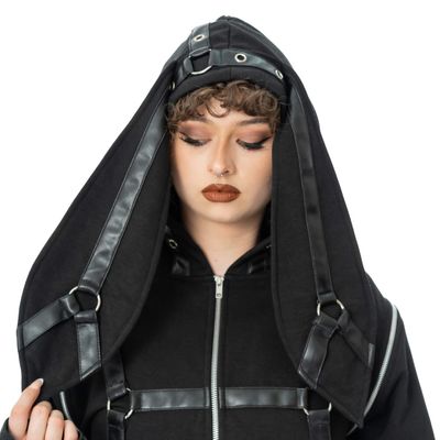 Foto van Cupcake Cult | Zipper Hoody Grim Bunny met pvc banden en lange oren