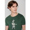 Afbeelding van Green Bomb | T-shirt Animal Otter Guitar print, groen bio katoen