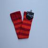 Afbeelding van Flirt | Overknee sokken oranje rood, breed gestreept