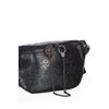 Afbeelding van Banned | Schouder/ pouch-tas Damien zwart met structuurprint en ketting aan de rits 