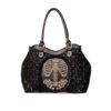 Afbeelding van Banned | Handbag Narsissus Cameo met skelet 
