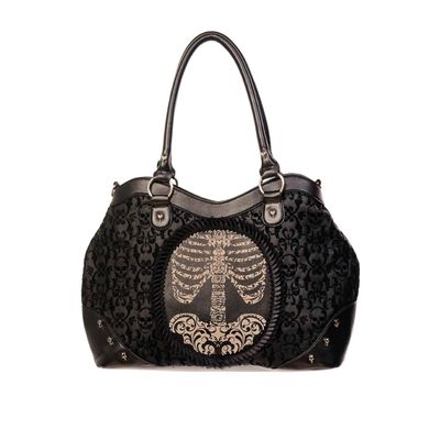 Foto van Banned | Handbag Narsissus Cameo met skelet 