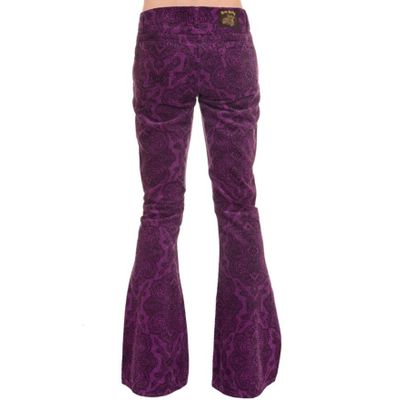 Foto van ​Run & Fly | Paarse paisley ribcord broek, Jimi Hendrix