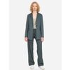 Afbeelding van ATO Berlin | Retro blazer Toma grijs blauw gemêleerde linnenlook