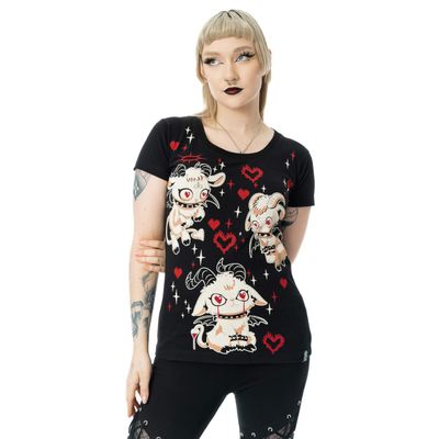 Foto van Cupcake Cult | T-shirt Starbleat met gehoornde schaapjes en hartjes