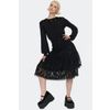 Afbeelding van Jawbreaker | Kuitlange romantische Gothic rok met laagjes kant