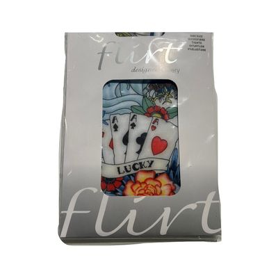 Foto van Flirt | Panty met kleurrijk Lucky kaartspel print