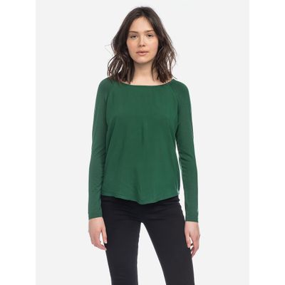 ATO Berlin | T-shirt met lange mouw, Mindy effen groen