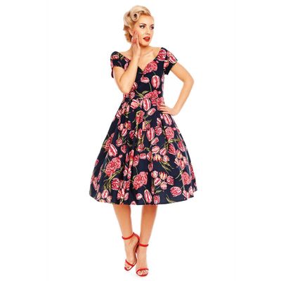 holte Onderscheiden Pathologisch Dolly and Dotty | Jurk Lily jaren 50 jurk met rode tulpen kopen? Simsalabim.