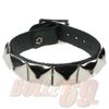 Afbeelding van Bullet69 | Leren armband met zilver pyramide studs