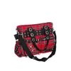 Afbeelding van Banned | Handtas Camdyn van rode tartan met Gothic & Punk details