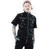 Afbeelding van Poizen Industries | Goth-Punk shirt Bates met gespen, ringetjes en ritsen